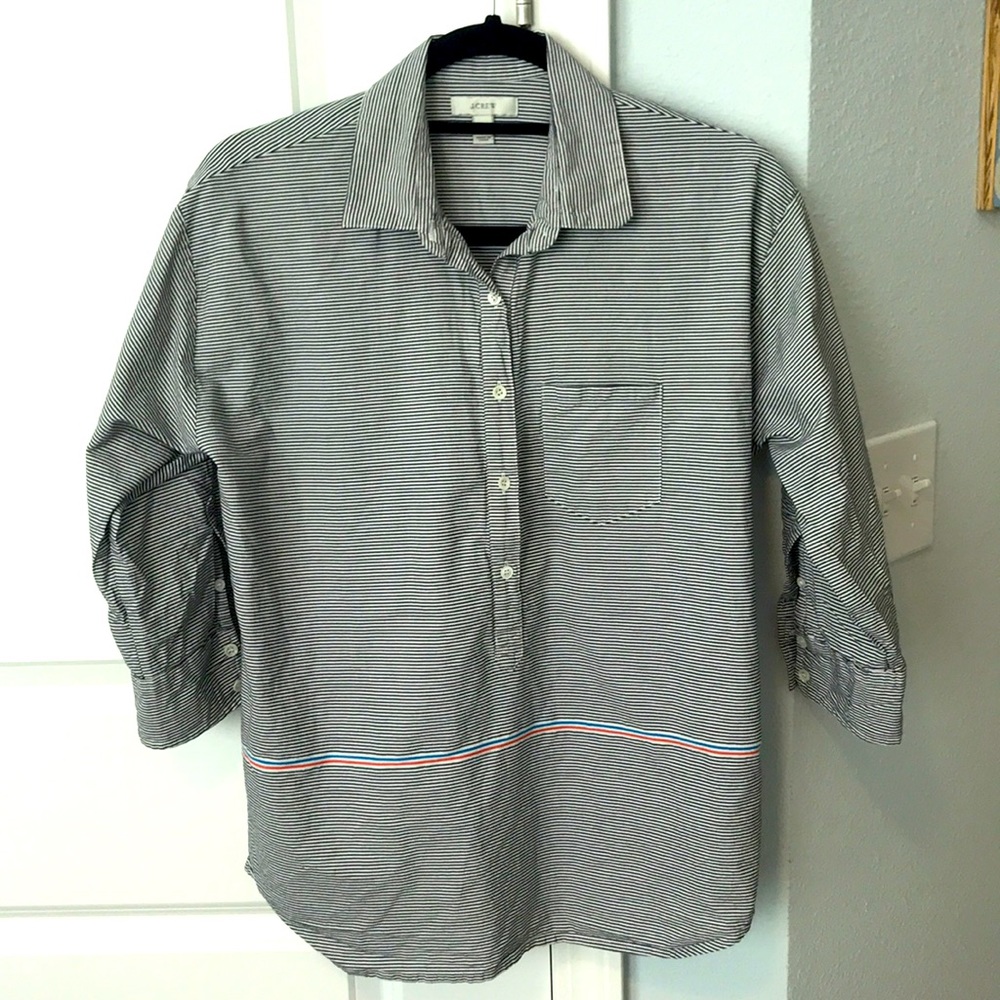 J. Crew women’s pin stripe blouse